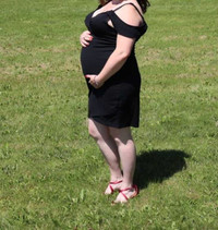 XL black maternity dress