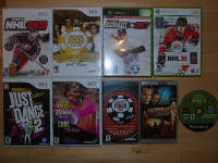 Jeux vidéo (video games) Wii, XBox, PS2, PSP, Nintendo DS