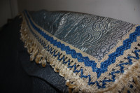 Couvre-lit italien en soie et laine/Italian silk-wool bed spread