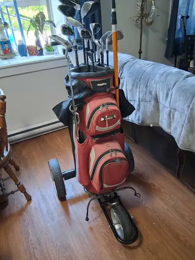 Electric golf cart  and Taylor made clubs , View more