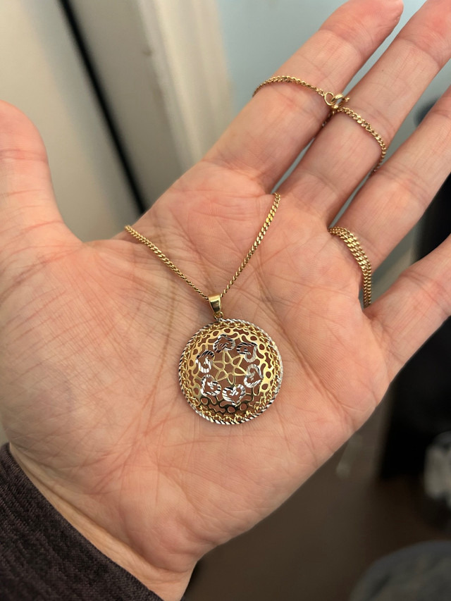 White and yellow gold pendant  in Jewellery & Watches in Saint John - Image 2
