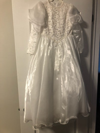 First Communion Dress And Veil: Size 6