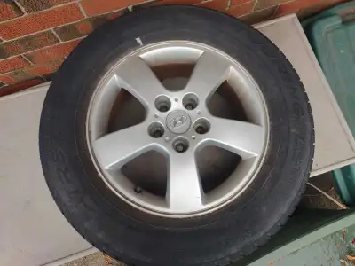 4 rims and tires. Came off a Hyundi Tucson. Great shape. 215/65/R16. Atrezzo touring Selling because...