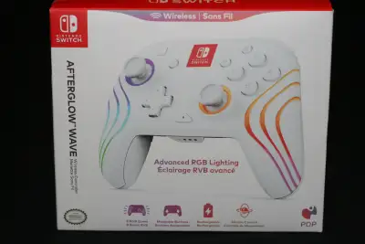 NINTENDO SWITCH PDP AFTERGLOW WAVE WIRELESS RGB CONTROLLER, View more