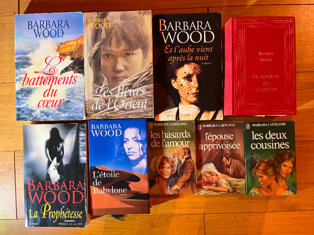 romans Barbara Wood Barbara Cartland Barbara Taylor Bradford dans Ouvrages de fiction  à Ville de Québec