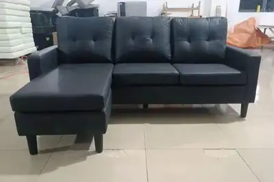 Brand new Sectional Sofa Black colorr For Sale. (Reversible Chai, View more