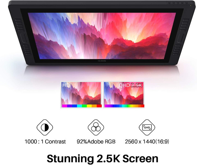 HUION Drawing Monitor KAMVAS Pro 24 Pen Display in Monitors in City of Toronto - Image 2