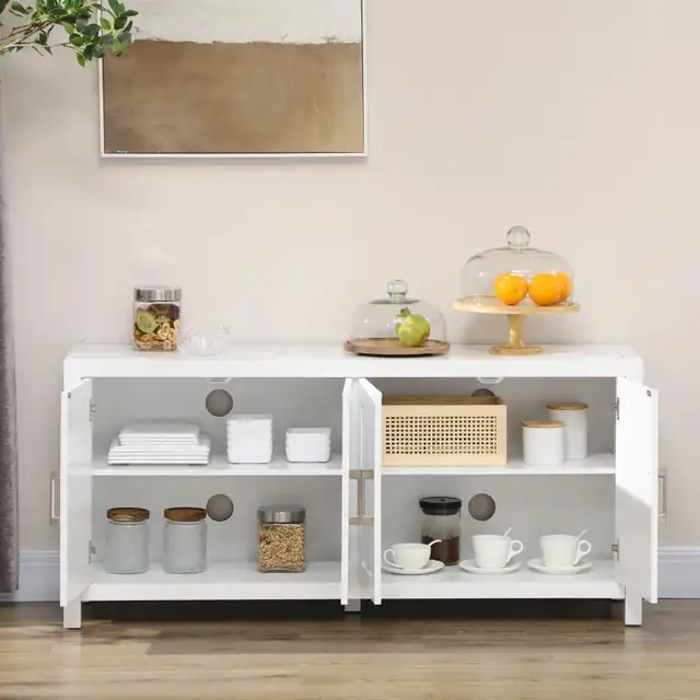 Tall TV stand sideboard Cabinet w/ Barn Style Door in Hutches & Display Cabinets in Markham / York Region - Image 10