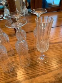 Crystal d’arques champagne flutes. New set of 6