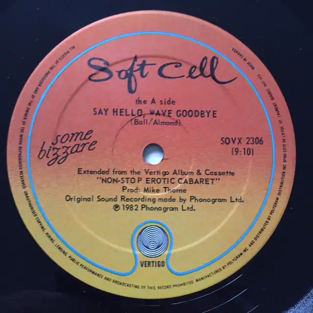 Soft Cell-Say Hello Wave Goodbye Record  in Arts & Collectibles in North Bay - Image 4