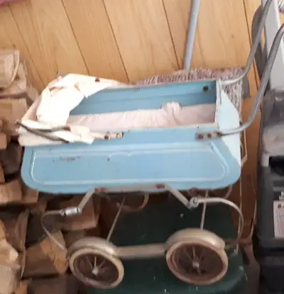 $50.00 Vintage metal doll stroller