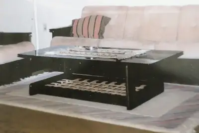 Coffee table solid wenge wood, View more