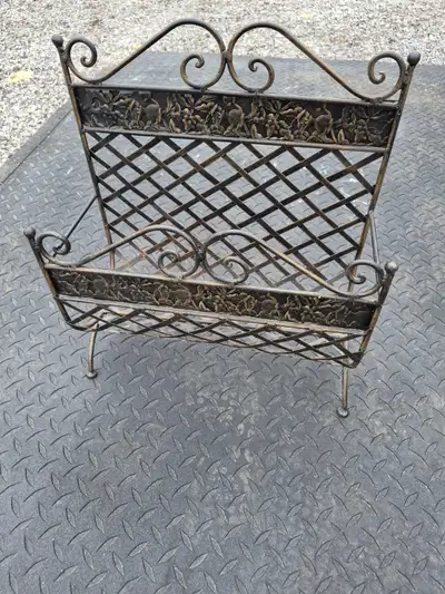 metal holder decor wrought iron dark bronze style stand, View more