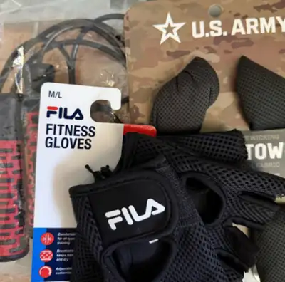 Brand new fitness fila gloves $2 retail$34 assorted stuff$2, View more