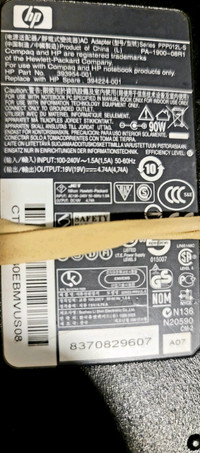 HP power Cabl(19 volt,4.6A)