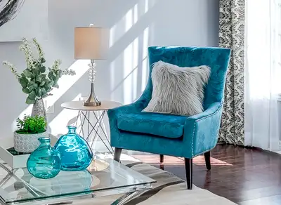 Brand new Blue Velvet chair, View more