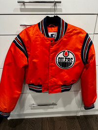 Oilers custom cropped women’s coat 