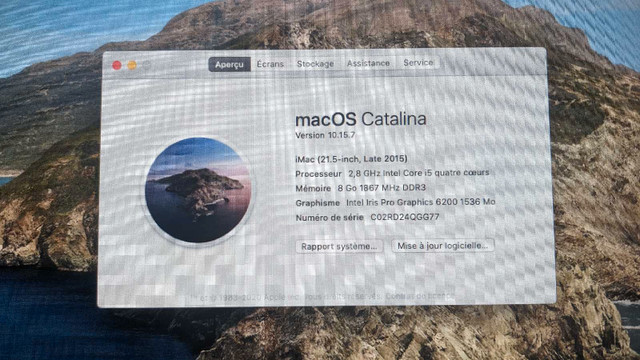iMac 21'5 inch  late 2015  dans Ordinateurs de bureau  à Longueuil/Rive Sud - Image 2