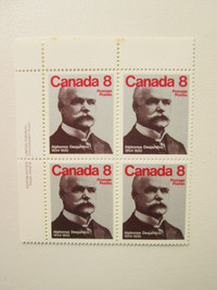 661 Plate Block Canadian Mint Postage Stamps Alfonse Desjardins
