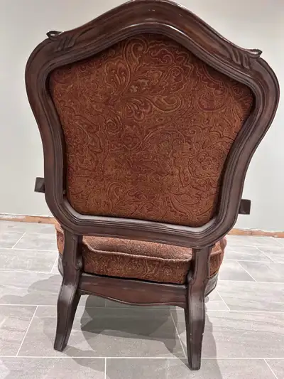 Vintage Ornate Wood Accent Chair, View more