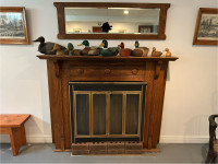 Antique Fireplace And Mantle