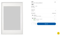 Brand New XL Ikea Ribba Picture Frame (WHITE, 24" x 35 3/4")