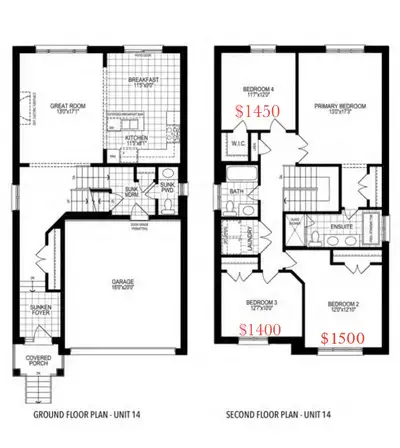 Private rooms for rent (Females only) Newly built detached home in Markham (no carpet!) Up to 3 room...