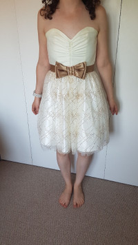 Size 3- Gold and Cream Dress
