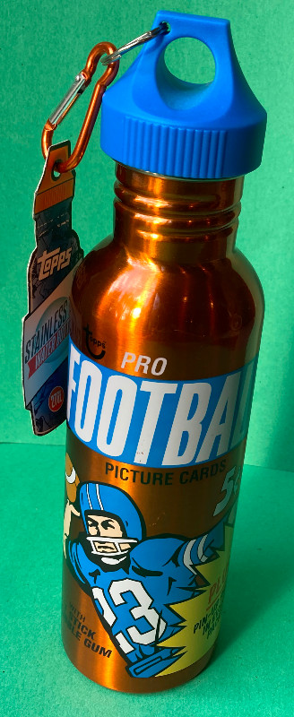 Topps Stainless Steel Water Bottle, 1968 Football Graphics in Arts & Collectibles in Dartmouth