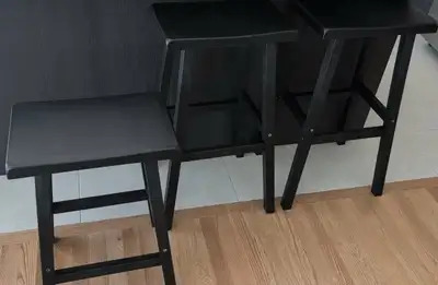 New, Pre-Assembled 29” Bar Stools, Set of 2, Black, View more