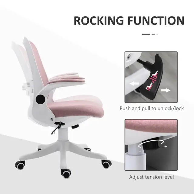 Office Chair 360° Swivel Task Desk Breathable Fabric Computer Ch in Chairs & Recliners in Markham / York Region - Image 6