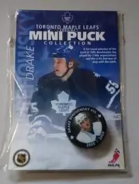 Vintage Toronto Maple Leafs Drake Berehowsky 2003 04 Mini Puck