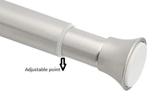Brand New  Basics Adjustable Tension Curtain Rod - Nickel in Bathwares in Calgary - Image 4
