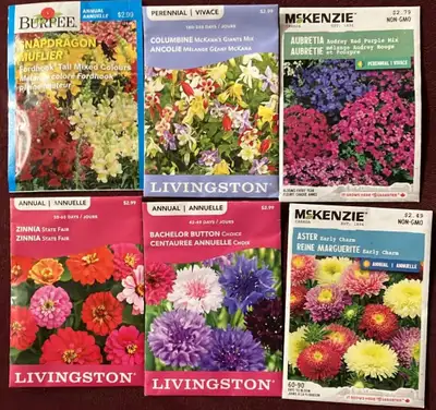 Flower Seeds Snapdragon Columbine Aubretia Zinnia, View more