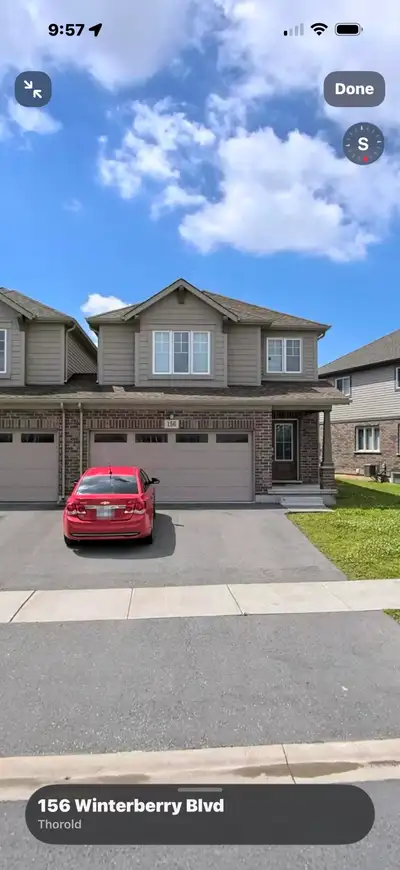 This bedroom is located near Brock University. The room is furnished and includes a bed, desk, chair...