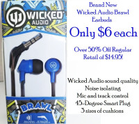 NIB Wicked Audio Brawl Earbuds  $6 each