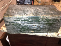 Small Antique tool box with tools for sale
