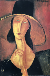 Modigliani, Jeanne Hebuterne com Grande museum art print 