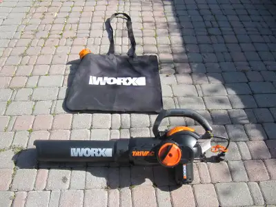 Worx Model WG512 3 In 1 Trivac Blower Mulcher Vacuum With Bag, View more