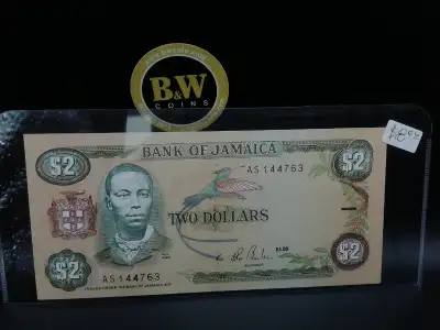 Bank of Jamaica Two Dollars Banknote, View more