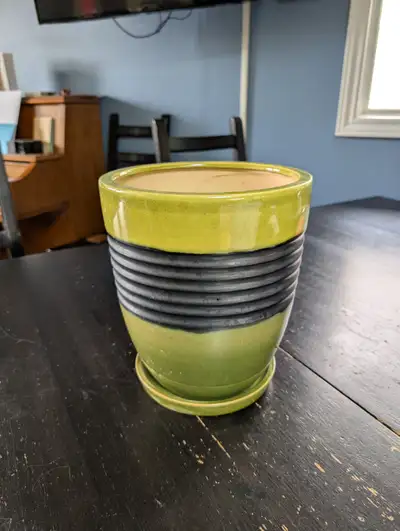 Medium Ceramic Planter with Built In Saucer – 9 Inches, View more