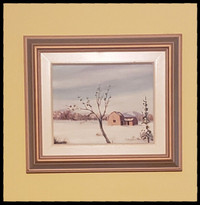 Peinture / Toile La Grange en hiver par M Monette