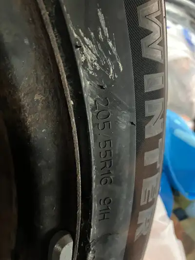 2 Motomaster Winter tires on new steel rims: 215/55/R16 2 Motomaster Winter tires on used steel rims...