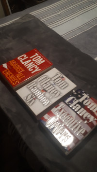 3 First Edition novels by Tom Clancy..