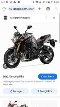 Yamaha fz8 2012 frame rechercher 