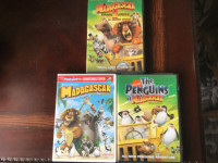 3 Madagascar DVDs collection