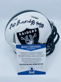 NFL Raiders Fred Biletnikoff Signed with Authenicity Mini Helmet