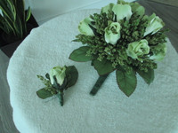 Bride’s Bouquet and Groom’s Boutonniere SET