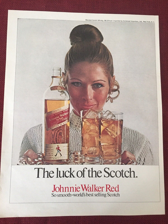 1970 Johnnie Walker Red Scotch Original Ad in Arts & Collectibles in North Bay