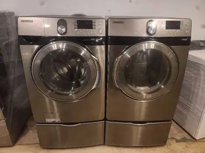 wow!! stainless Steel wahser dryer w/ pedestal , View more
